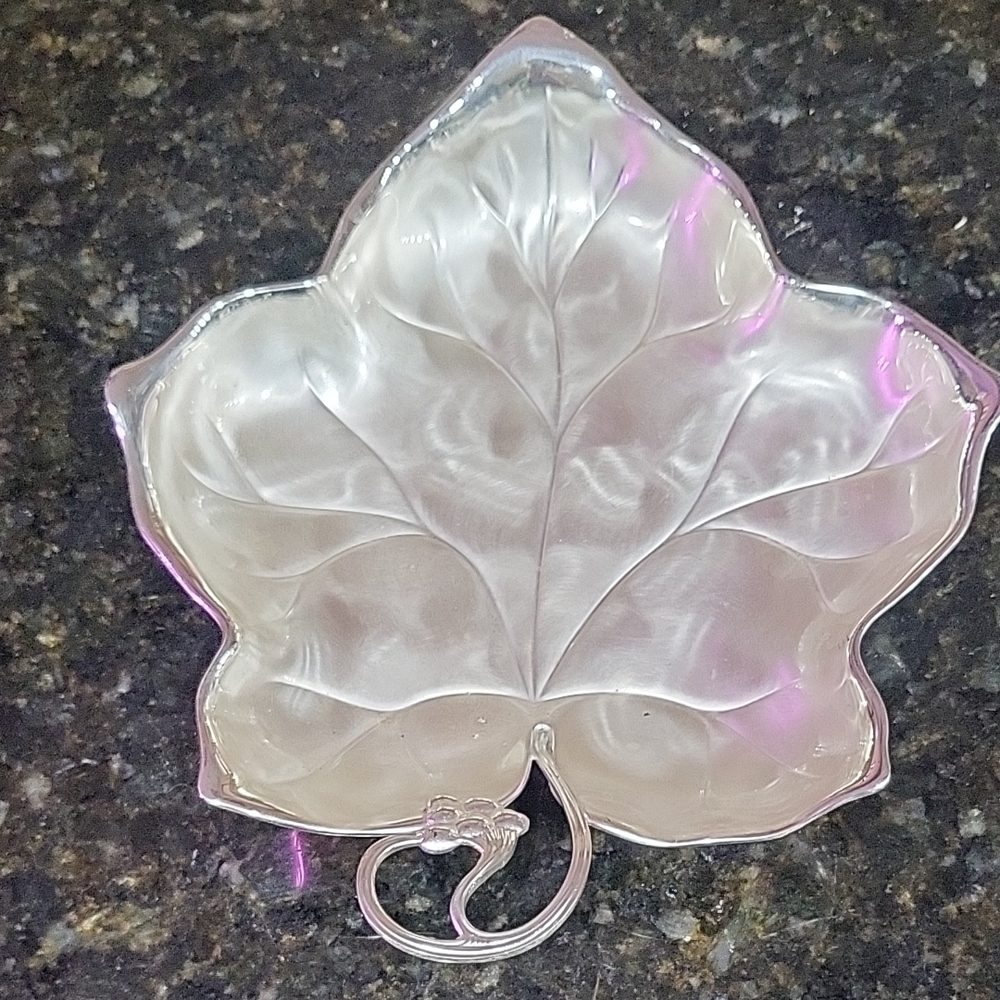 Vintage WMF IKORA Silver Plated Grape Leaf Footed Candy Dish made in Germany